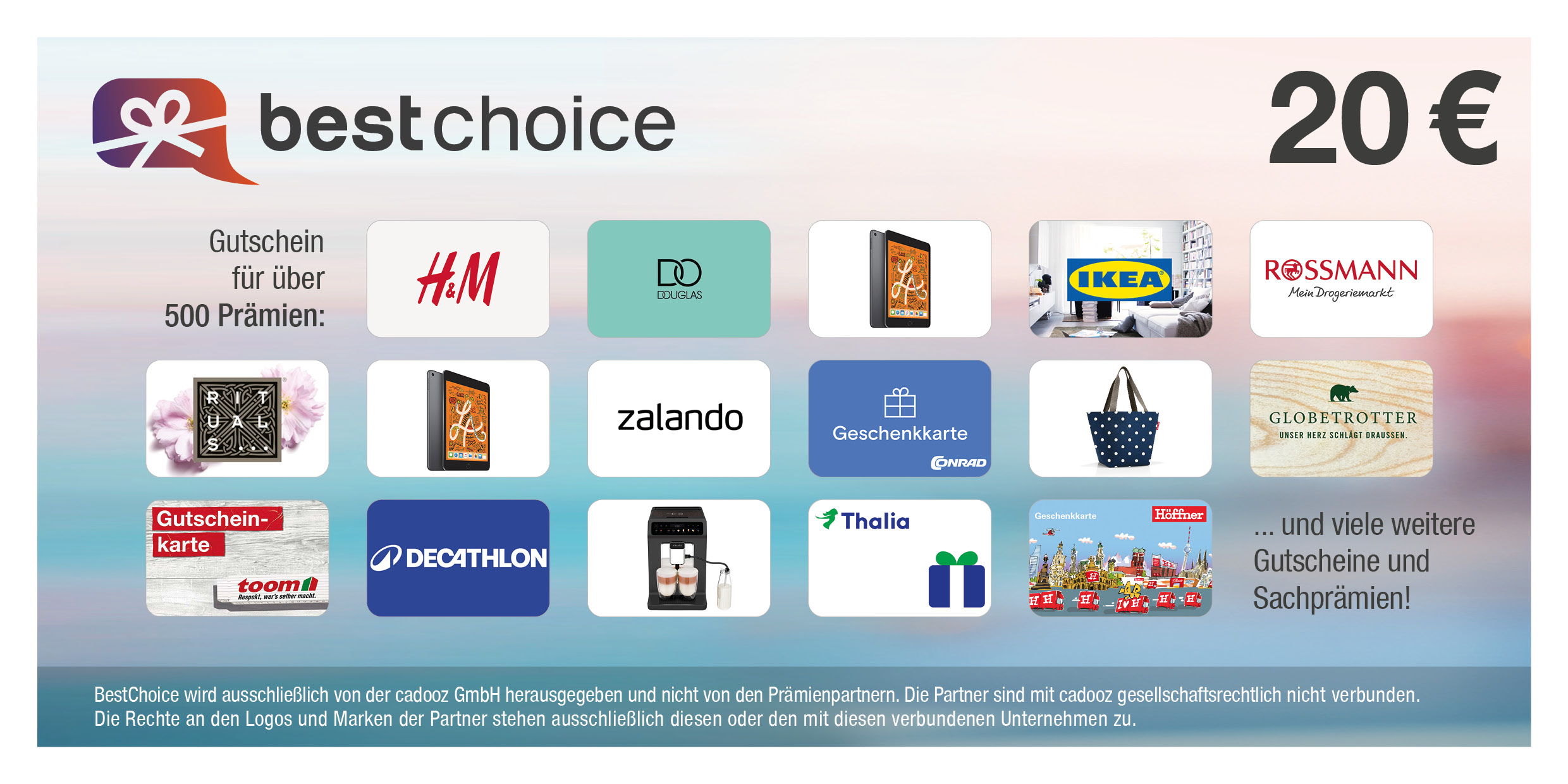20,- &euro; BestChoice-Gutschein Digital