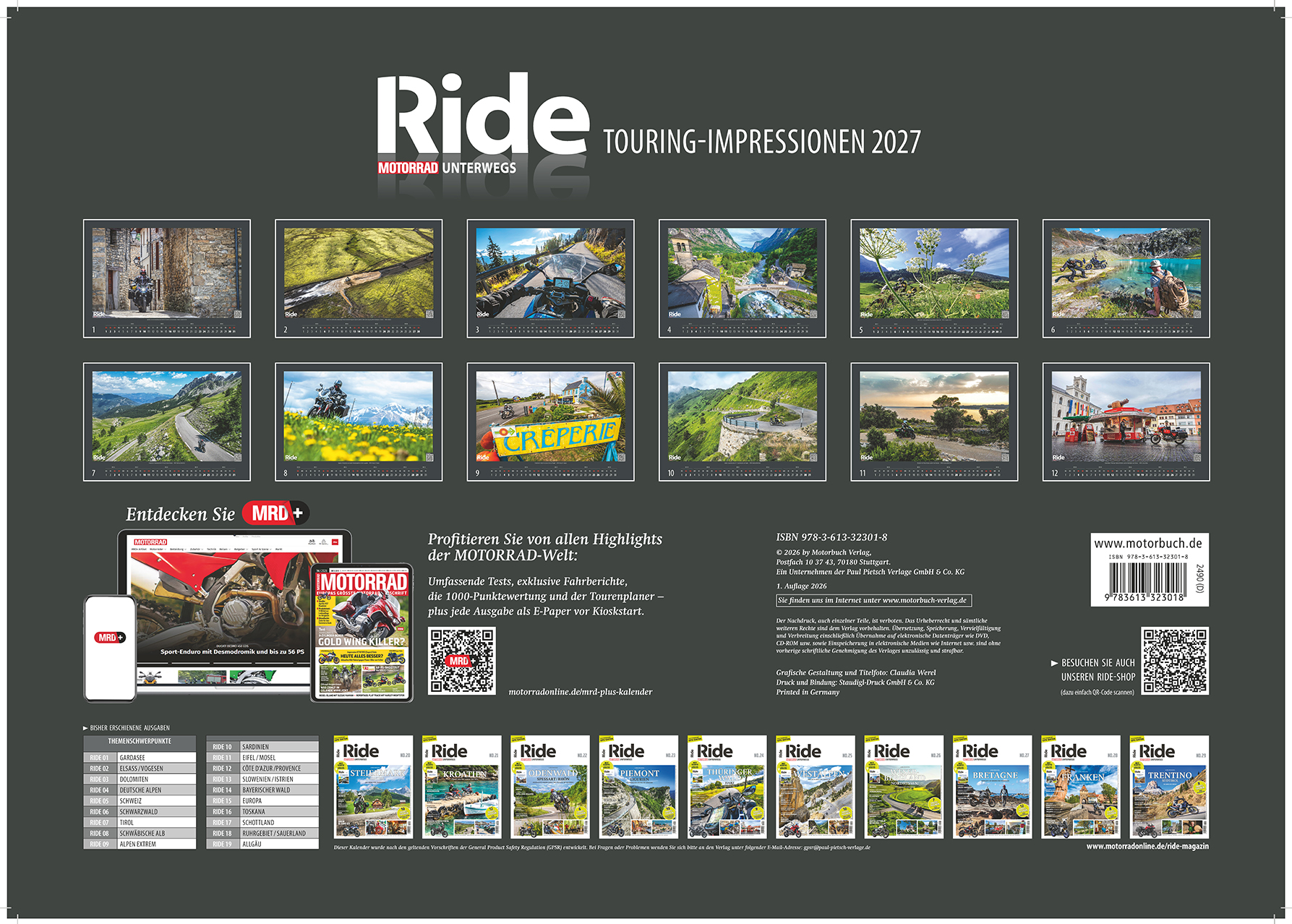Ride Wandkalender 2027