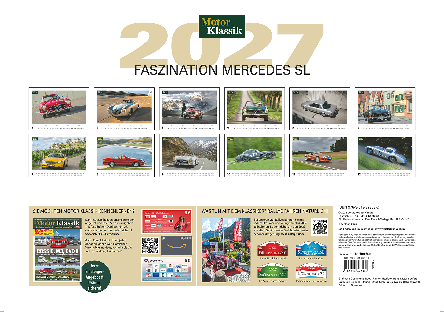 Motor Klassik Wandkalender 2027