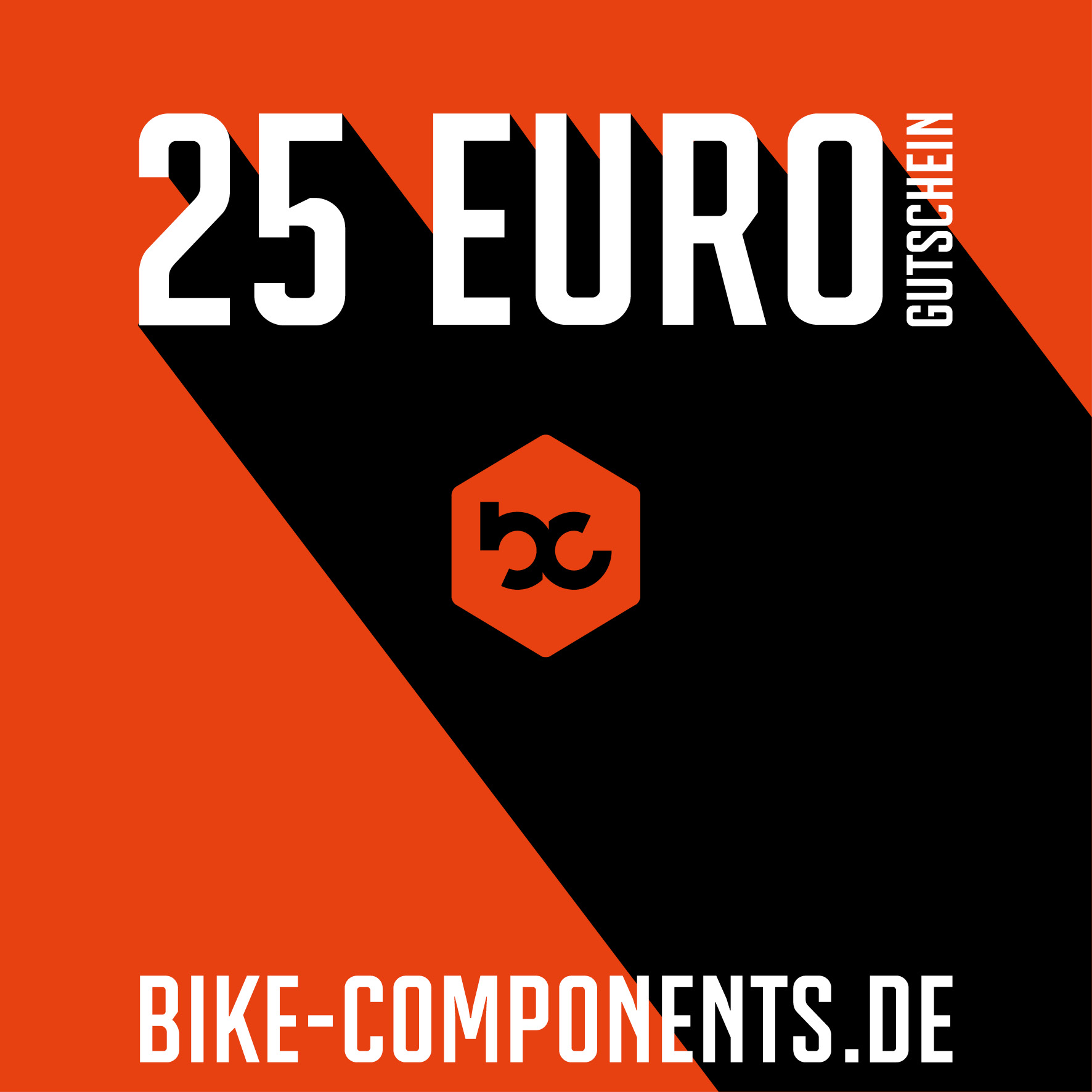 25,- &euro; BikeComponents-Gutschein Digital