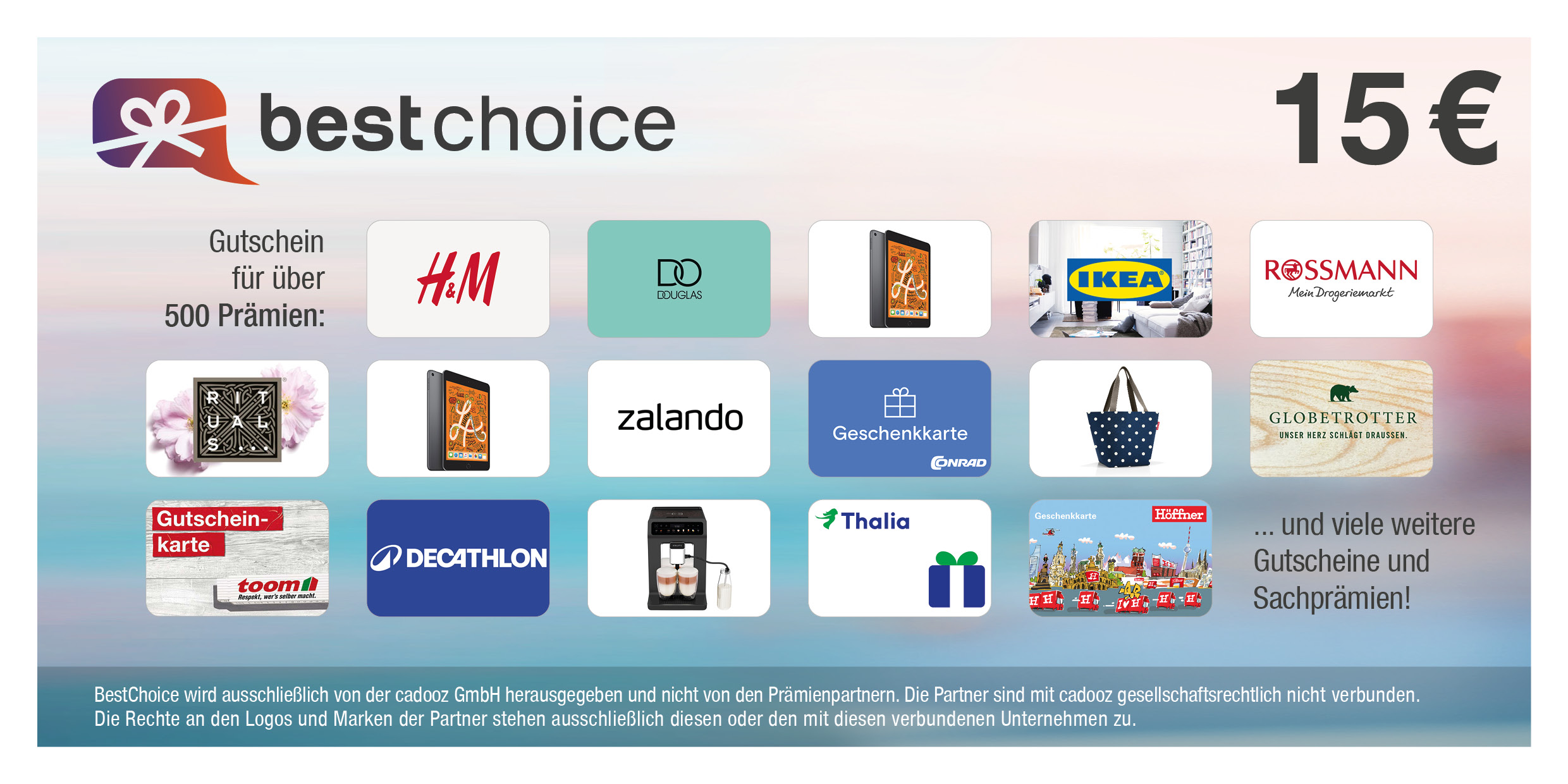 15,-&euro; BestChoice-Gutschein Digital