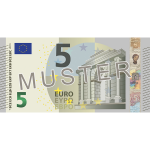 € 5 Verrechnungsscheck 