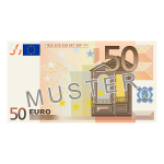 € 50 Verrechnungsscheck 