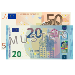€ 70 Verrechnungsscheck