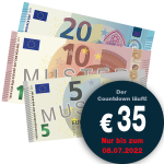 € 35 Verrechnungsscheck 